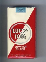 Lucky 100s Low Tar Filter Cigarettes soft box