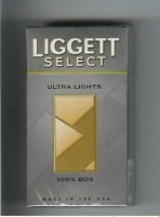 Liggett Select Ultra Lights 100s Box cigarettes hard box