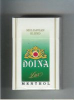 Doina Lux Menthol Moldavian Blend white and green cigarettes hard box