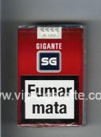 SG Gigante cigarettes red and black and grey soft box