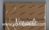 Sherman's Naturals Cigarettes wide flat hard box
