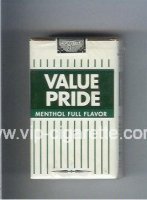 Value Pride Menthol Full Flavor cigarettes soft box