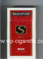 Signature S Full Flavor 100s cigarettes hard box