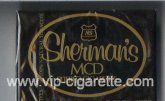 Sherman's MCD Filtered Cigarettes wide flat hard box