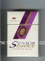 Senior Service Superiar Mild Super Low Tar cigarettes hard box