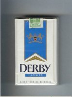 Derby Lights white and blue cigarettes soft box