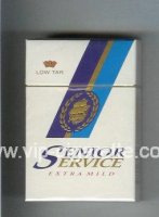 Senior Service Extra Mild Low Tar cigarettes hard box
