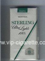 Sterling Ultra Lights 100s Menthol cigarettes soft box