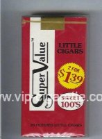 Super Value Sweet 100s Little Cigars Cigarettes soft box