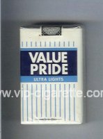 Value Pride Ultra Lights cigarettes soft box