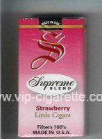 Supreme Blend Strawberry Little Cigars Filters 100s Cigarettes soft box