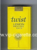 Twist Lemon Menthol 100s cigarettes soft box
