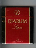 Djarum Super 90s cigarettes wide flat hard box