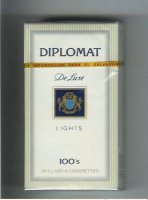 Diplomat De Luxe Lights 100s cigarettes hard box