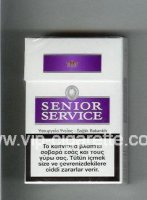 Senior Service cigarettes white and violet hard box