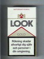 Look International Gold 100s cigarettes hard box