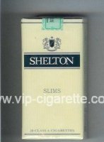 Shelton Slims 100s Cigarettes yellow and blue soft box