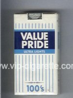 Value Pride Ultra Lights 100s cigarettes soft box