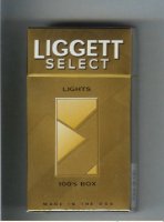 Liggett Select Lights 100s Box cigarettes hard box
