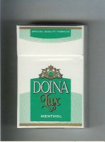 Doina Lux Menthol Special Quality Tobacco white and green cigarettes hard box