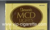 Sherman's MCD Lights Filtered Brown Cigarettes wide flat hard box
