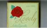 Lovely Gold Tipped Ladies Cigarettes wide flat hard box
