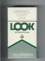 Look International Menthol Lights 100s cigarettes hard box
