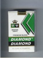 Diamond Diamond Premium Blend Menthol Lights cigarettes soft box