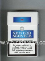 Senior Service cigarettes white and blue hard box