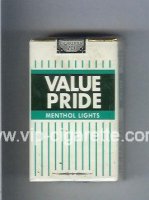 Value Pride Menthol Lights cigarettes soft box
