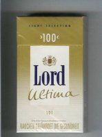 Lord Ultima 101 100s Light Selection cigarettes hard box