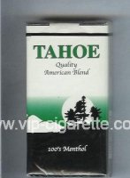Tahoe Quality American Blend 100s Menthol cigarettes soft box