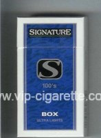 Signature S Ultra Lights 100s cigarettes hard box