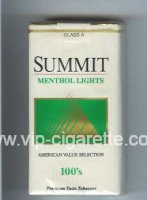 Summit Menthol Lights 100s Cigarettes soft box