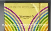 Sherman's Premium Cigarettes wide flat hard box