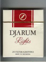 Djarum Lights 90s cigarettes wide flat hard box