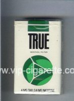 True Menthol Filter cigarettes soft box
