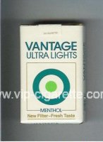 Vantage Ultra Lights Menthol Cigarettes soft box